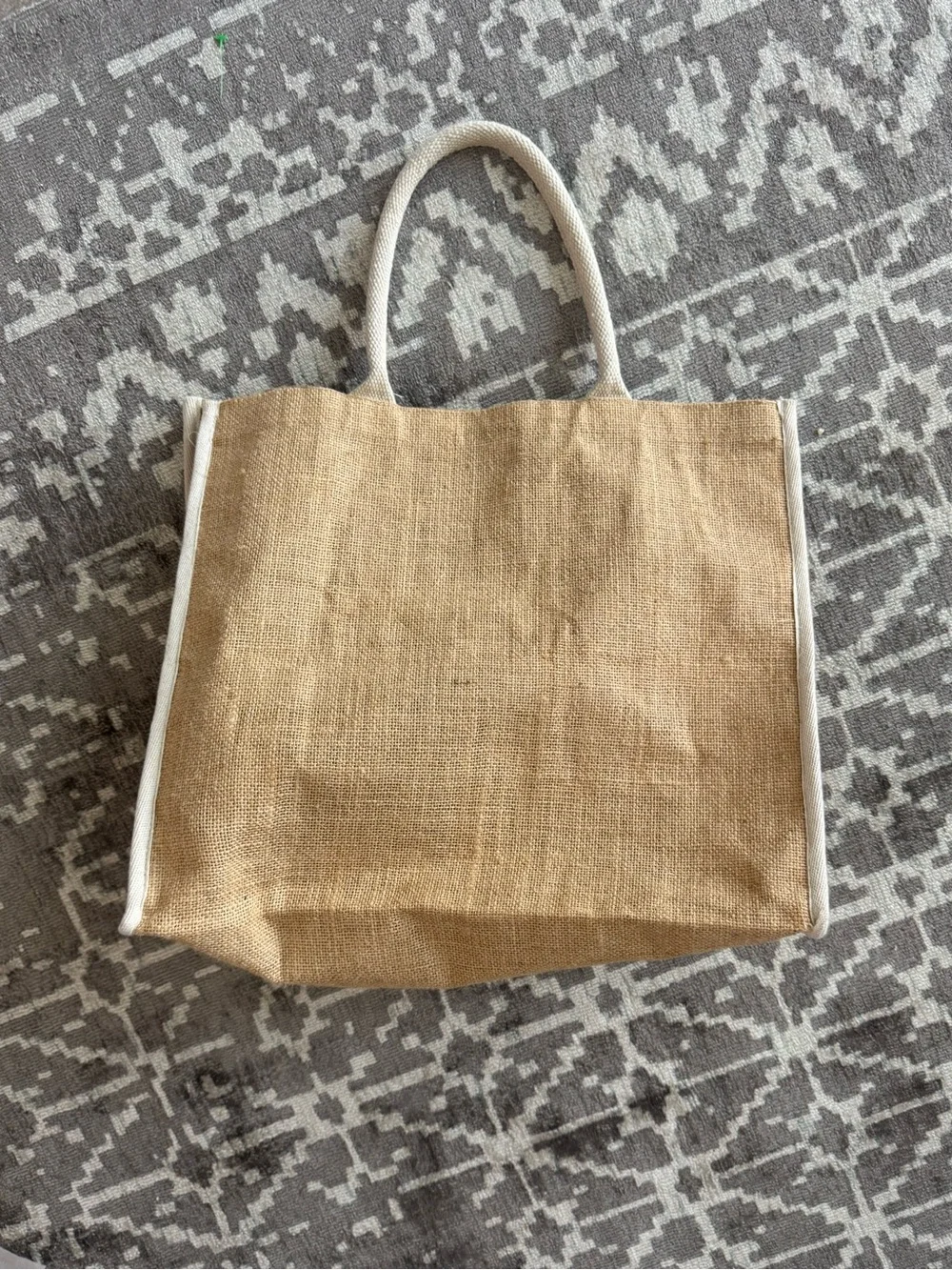 White Claw Canvas Jute Tote Bag Natural/Tan